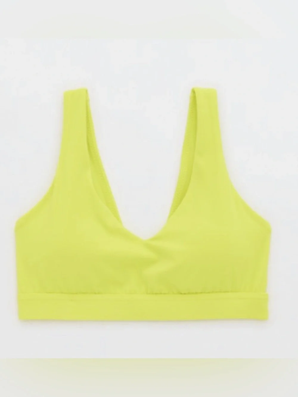 OFFLINE By Aerie Real Me Open Back Sports Bra Neon Lime